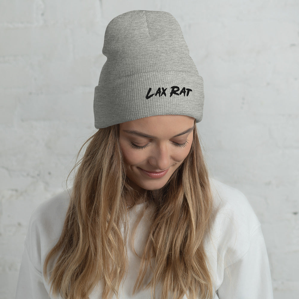 LaxRat Cuffed Beanie Gray