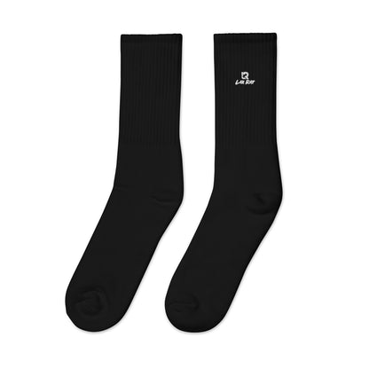 Black LaxRat Embroidered socks