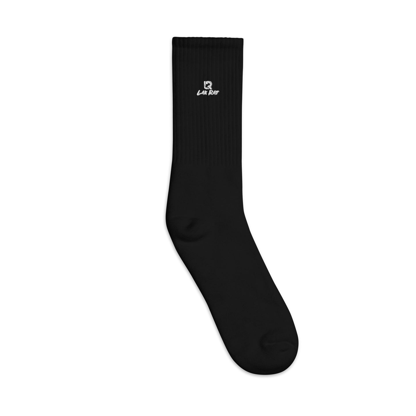 Black LaxRat Embroidered socks